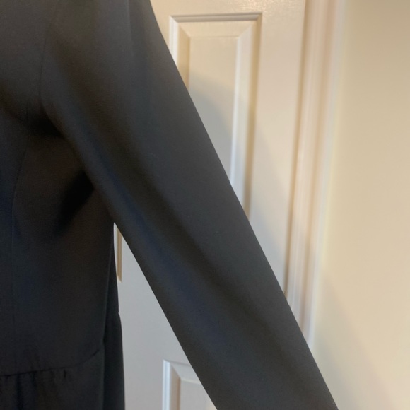Liz Claiborne - Black double breasted midi dress, 3/4 sleeves w/gold buttons, 10 - Picture 7 of 10